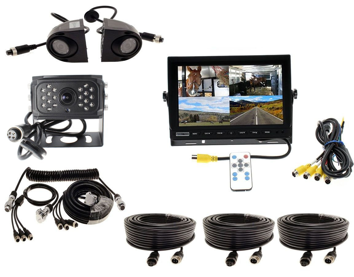 10" High-Definition Quad Screen,1 AHD rear camera, 2 AHD side cameras