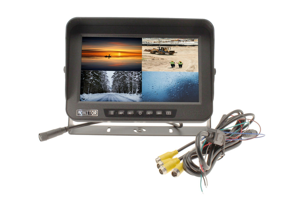 10" High Definition Waterproof Quad Screen + 3 AHD Camera -Complete System