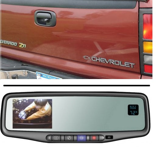 Backup Cam w/ OnStar® Mirror, Temp and Compass, Fits 99-07 (classic) Silverado, Sierra