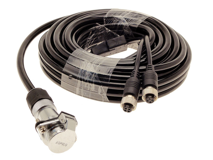 Fifth Wheel Backup Cam Quick Disconnect Harness for 2 cams