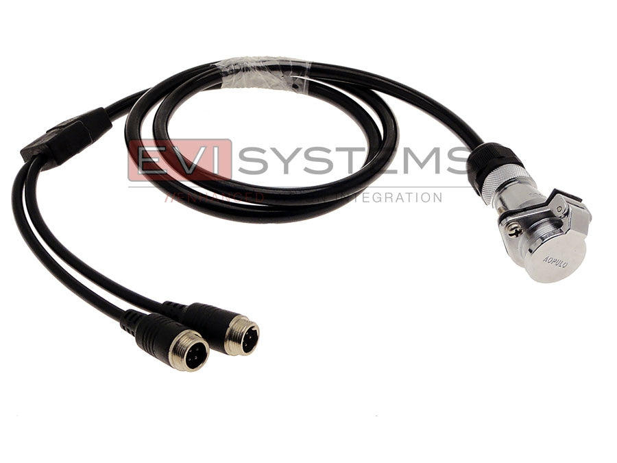 Fifth Wheel Backup Cam Quick Disconnect Harness for 2 cams