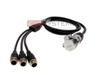 Fifth Wheel Backup Cam Quick Disconnect Harness for 3 cams