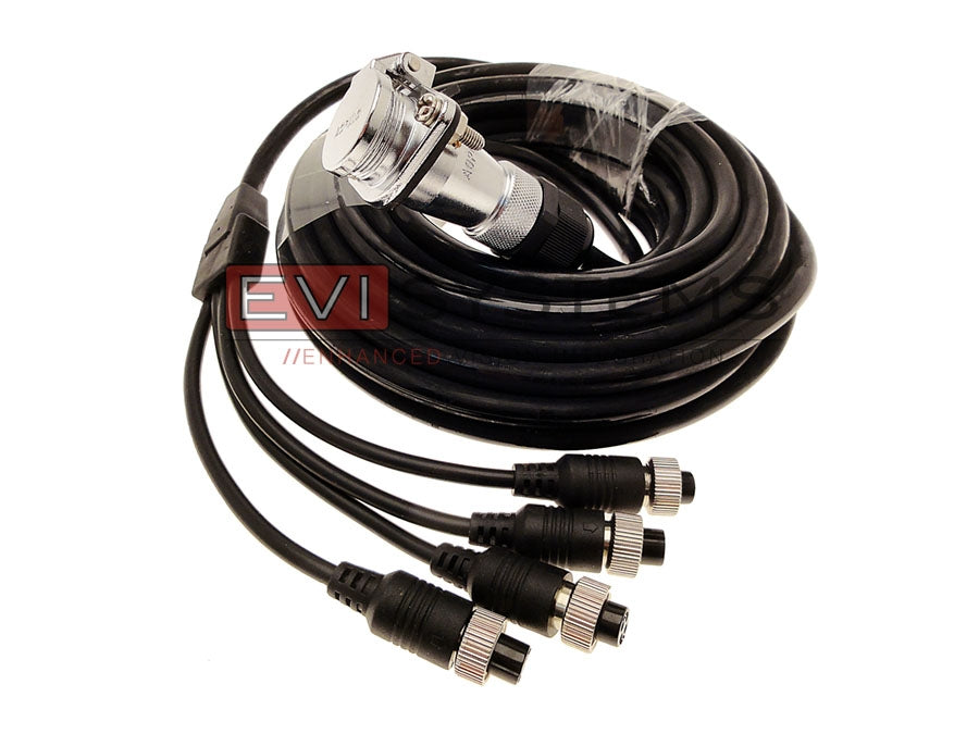 Fifth Wheel Backup Cam Quick Disconnect Harness for 4 cams