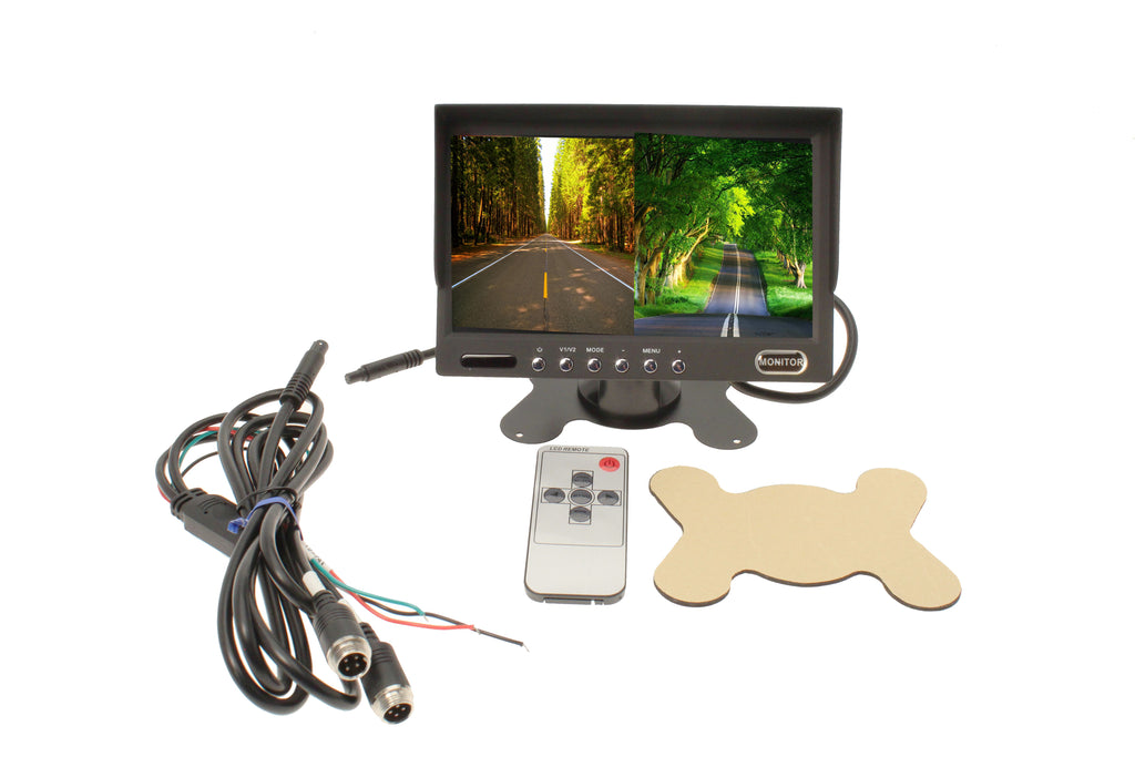 7" Split View Digital Monitor-Dual camera inputs