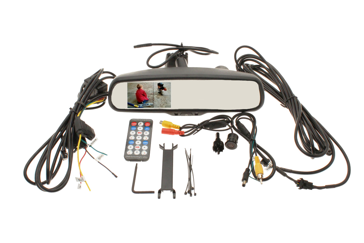 Flush Mount backup camera, Mirror with dash cam and DVR- CLOSEOUT