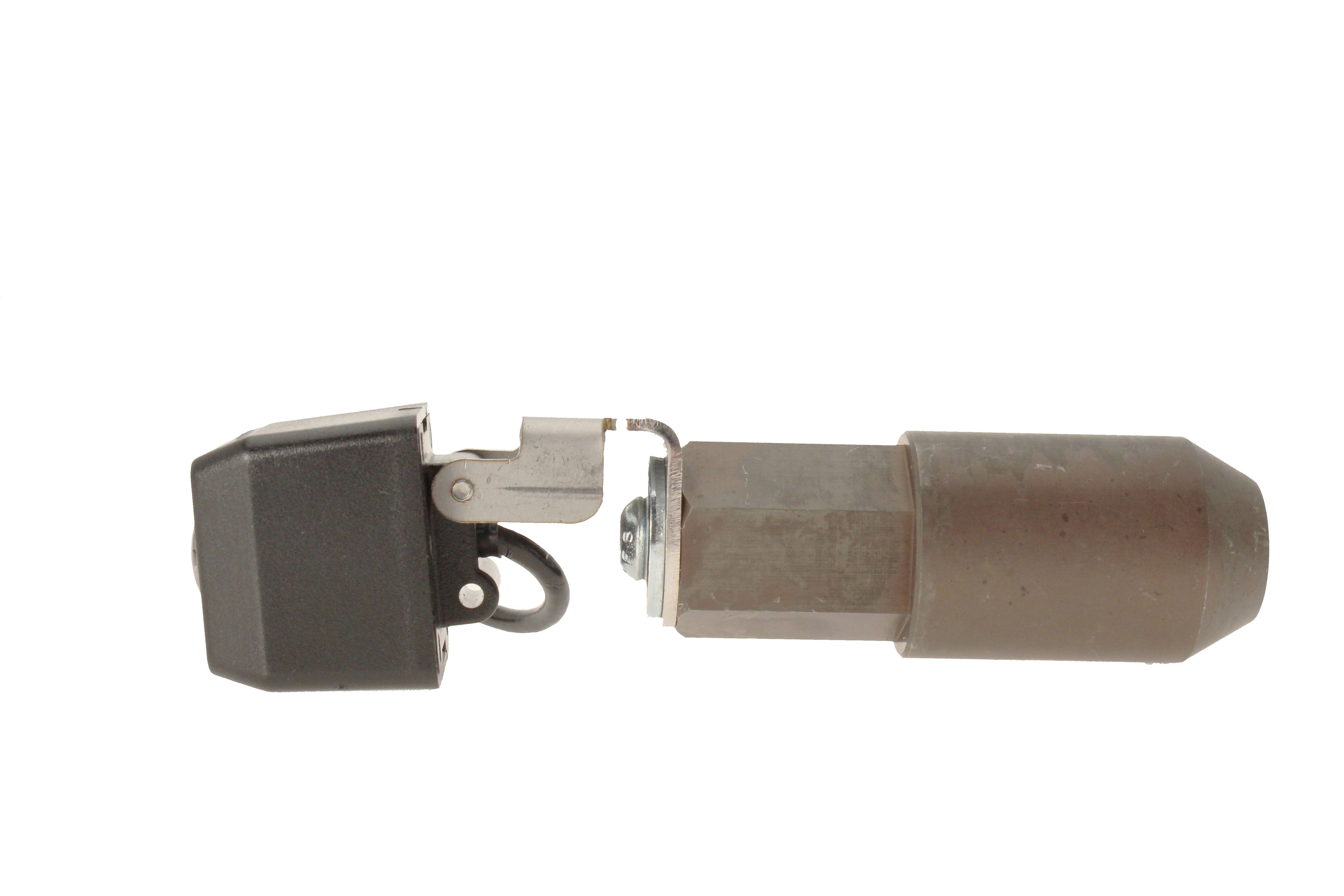 Side view of stainless steel lug mount bracket for 2023-2026 GM Silverado Sierra camera relocation