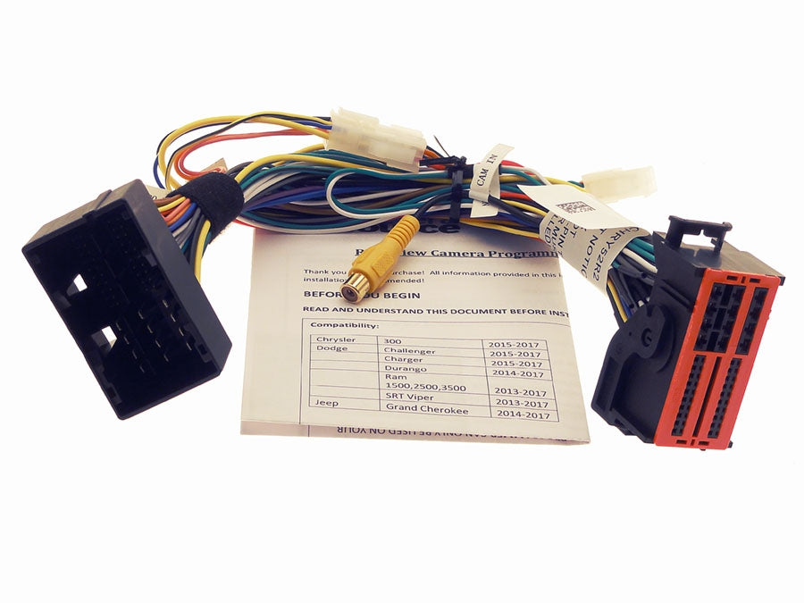 Flush Mount Camera with OBD Programmer for Factory Display-C4T, Fits Chrysler®/Dodge®/Jeep®/RAM®