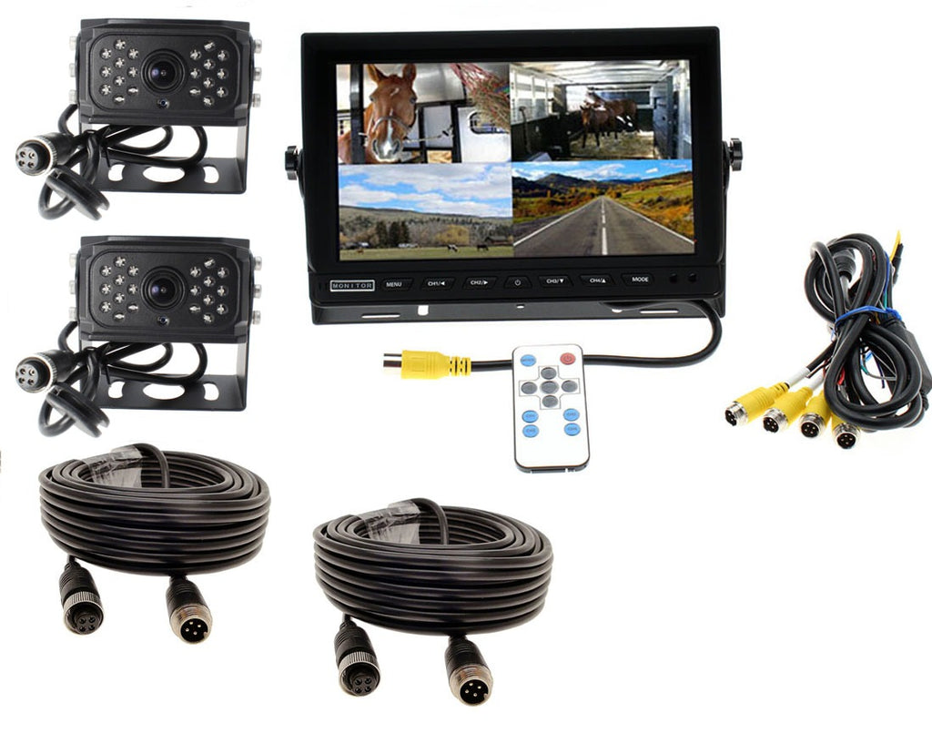 10" High Definition Quad Screen + 2 AHD Camera -Complete System