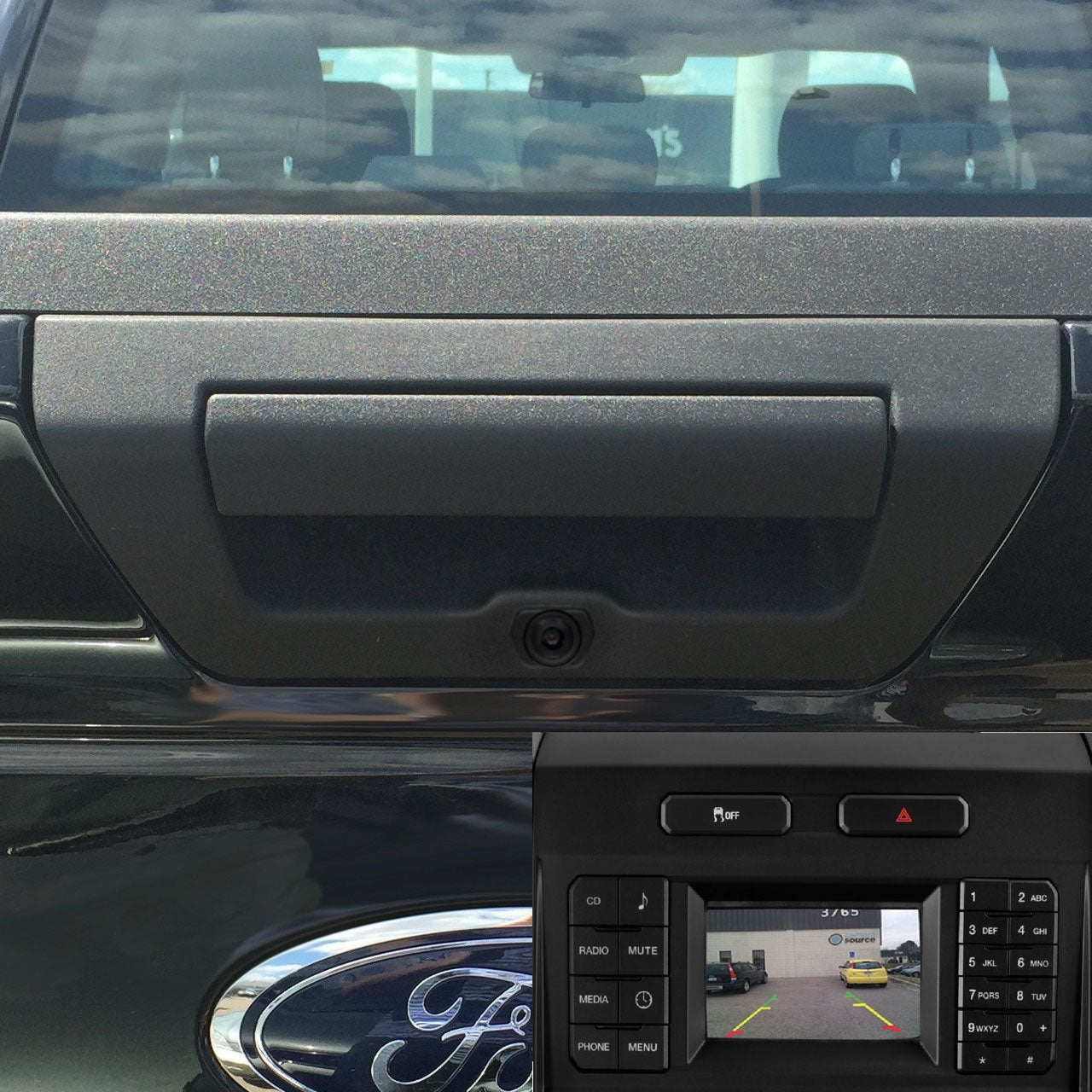 OEM Handle with Camera Kit fits 2015-2018 Ford® F-150 w/ 4.2" Factory Display- Interface Module Included