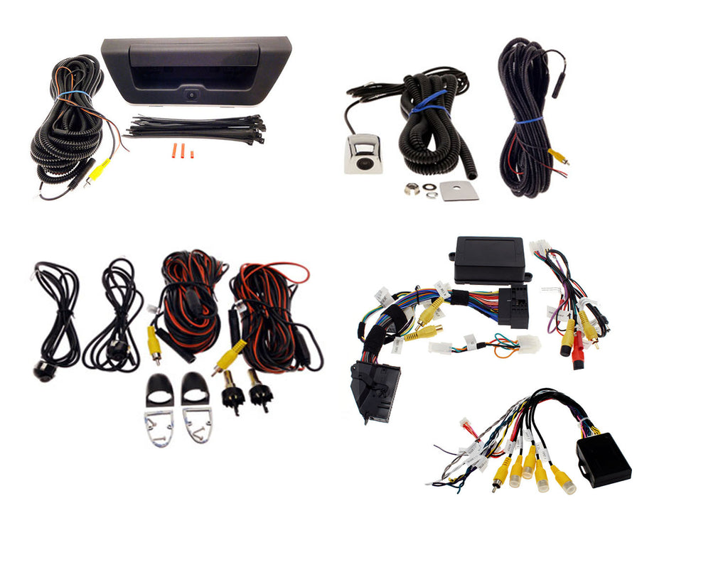 Surface Mount Front, Side, and OEM Tailgate Handle Camera Kit For 8" Display, Fits 2015 F150
