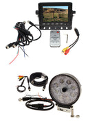 5" Commercial Grade Monitor, Round flood light with camera