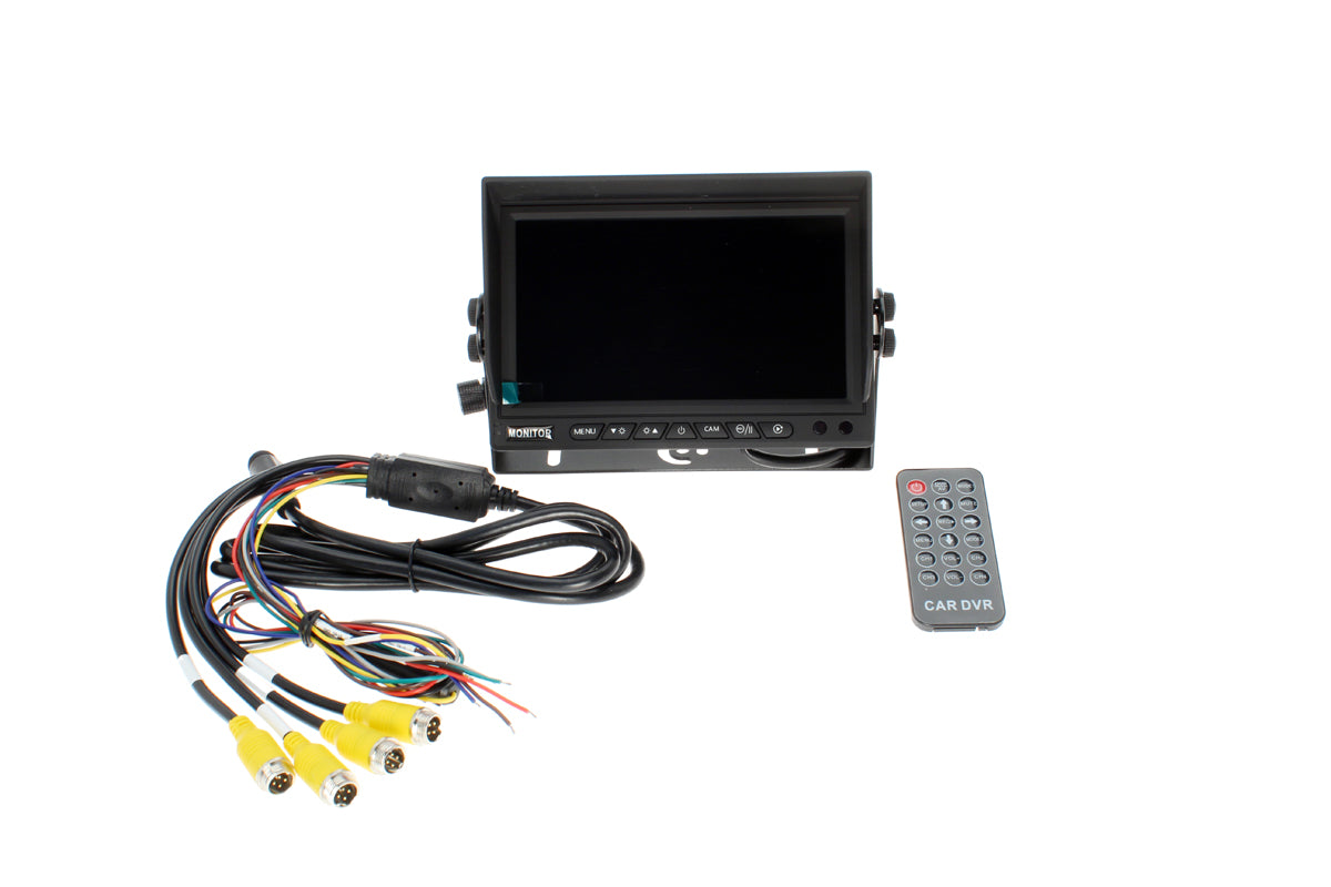 7" Quad High Definition Screen with DVR