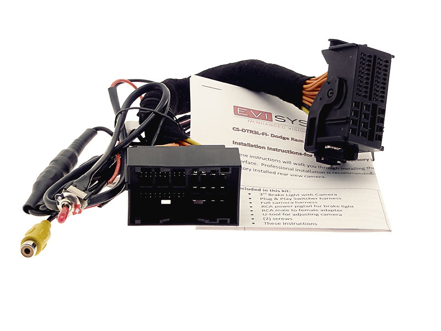 OE Fit 3rd Brake Light Camera Kit, for trucks w Factory Tailgate Cam, Fits RAM 2013-2018