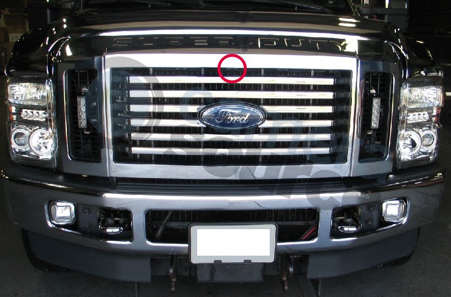 Grille Mount Front Camera Kit for 8" Display, Fits 2013-16 Super Duty