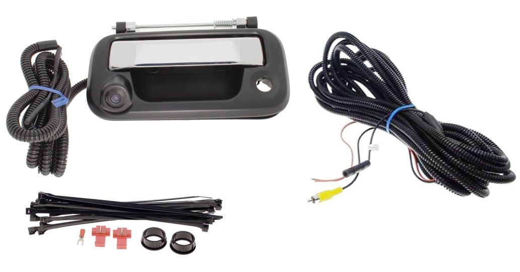 Chrome Tailgate Handle Back Up Camera for RCA Display Fits 2004-2014 F-150, Super Duty*