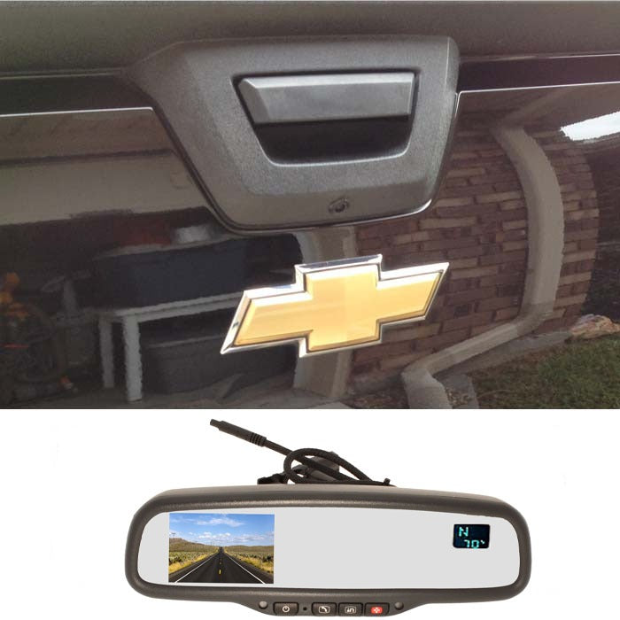 Premium Backup Camera + OnStar® Mirror, Compass and Temp, Fits 2002-2008 Avalanche, EXT