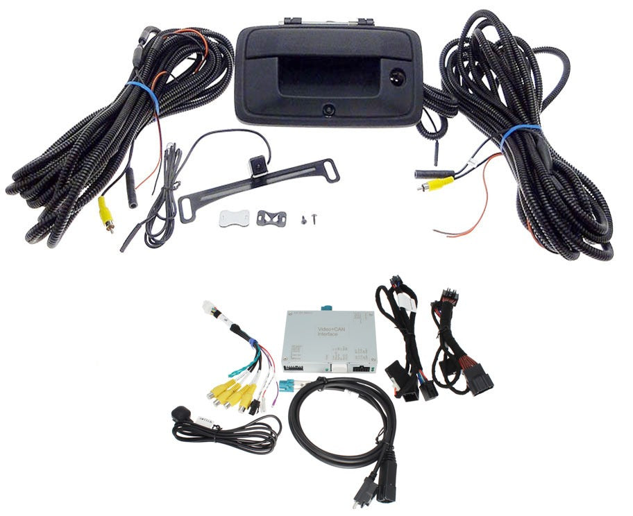 Front & Rear Tailgate Handle Camera W/ Multi-Cam Interface For Factory 8" Display, Fits 2014-18 GM® Truck