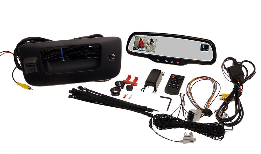 Premium Backup Camera Kit, Onstar® Mirror w/ compass/temp Fits 2007-2008 GM® Silverado, Sierra