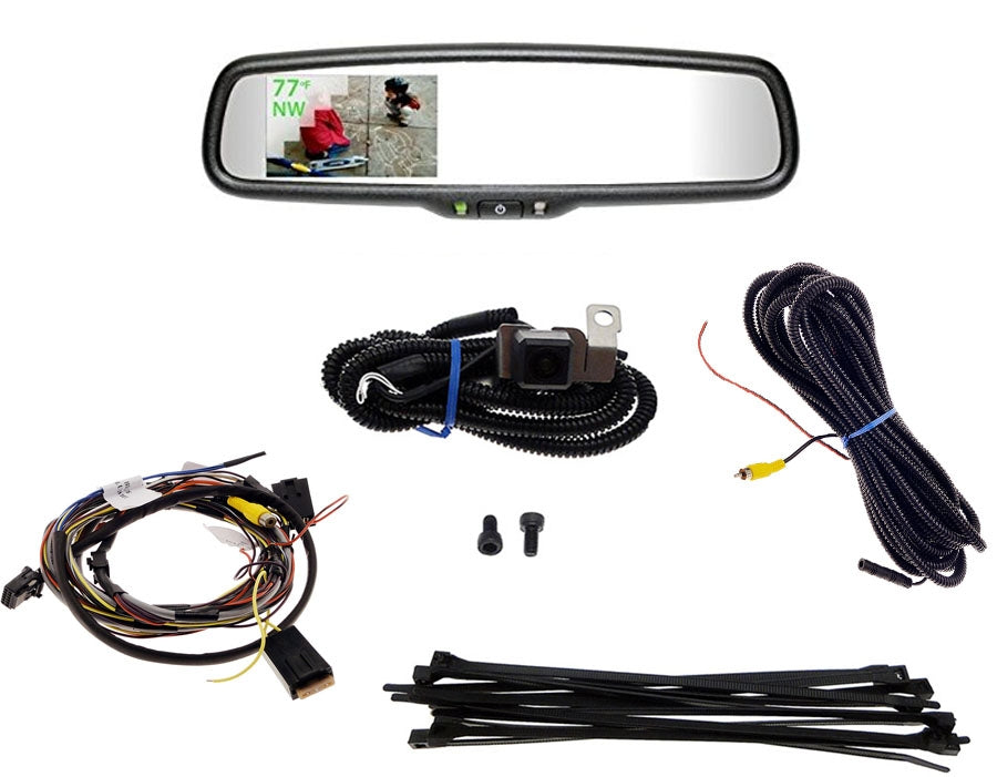 Backup Camera, Gentex® Mirror W/Compass, Temp, Fits 2005-2015 Toyota® Tacoma