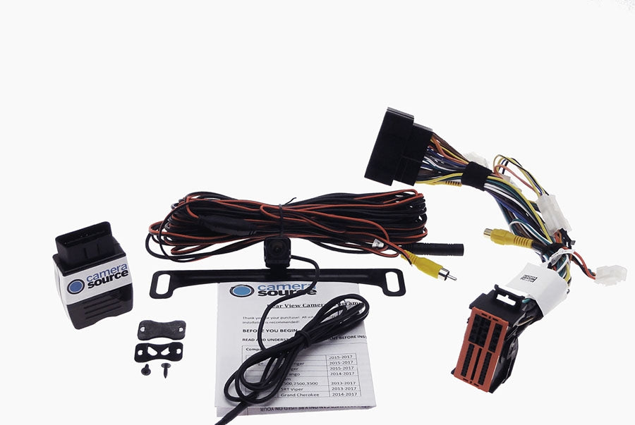 Universal backup camera with OBD Programmer for Factory Display-C4T, Fits Chrysler®/Dodge®/Jeep®