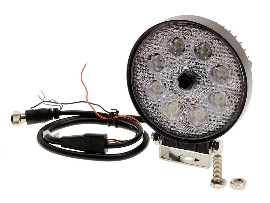 5" Commercial Grade Monitor, Round flood light with camera