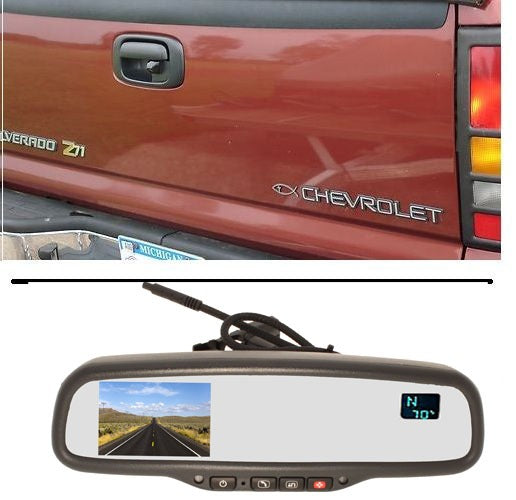 Backup Cam w/ OnStar® Mirror, Temp and Compass, Fits 99-07 (classic) Silverado, Sierra