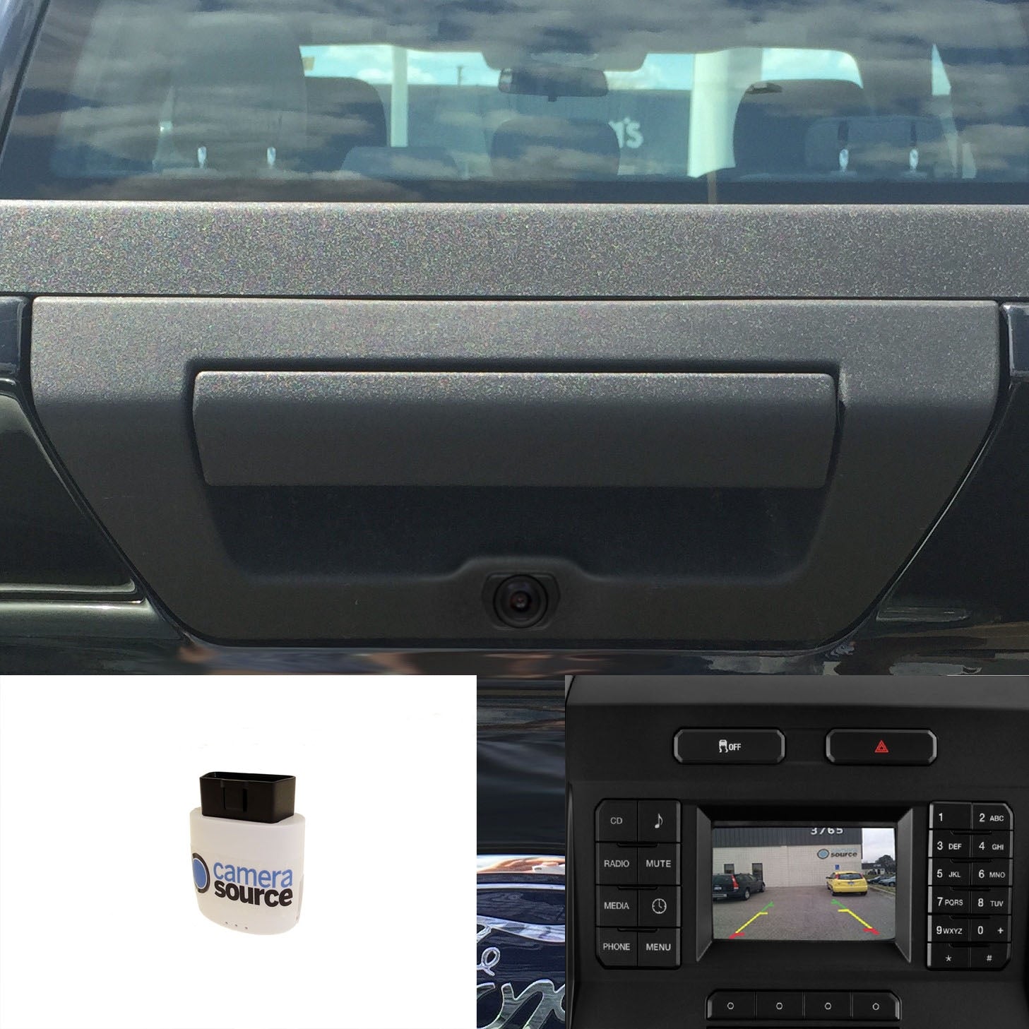 OEM Handle with Camera Kit fits 2015-2018 Ford® F-150 w/ 4.2" Factory Display, Programmer Included
