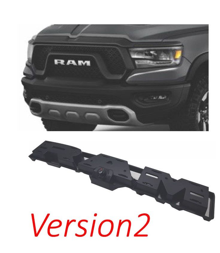 **CLOSEOUT** Version 2 RAM Grille Nameplate Backing Plate with camera cutout, Fits 2019-2024 RAM® 1500