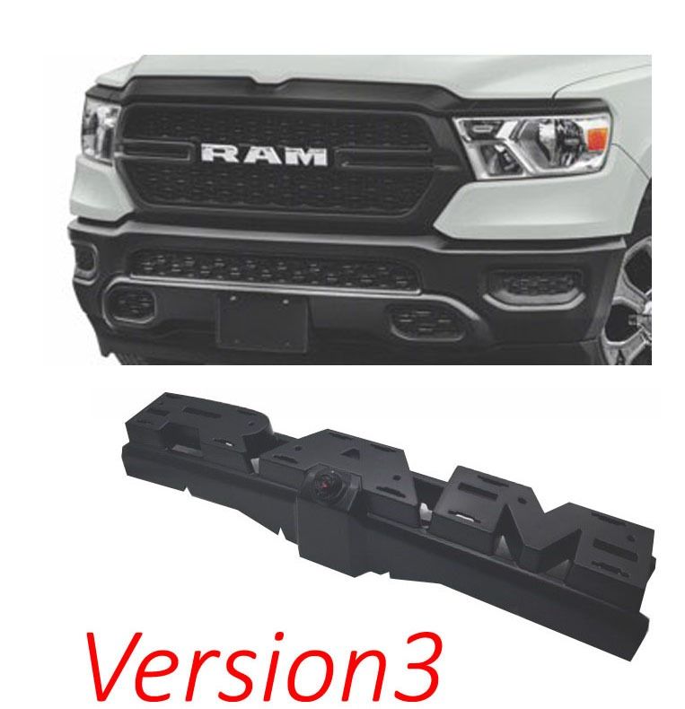 **CLOSEOUT** Version 3 RAM Grille Nameplate Backing Plate with camera cutout, Fits 2019-2024 RAM® 1500