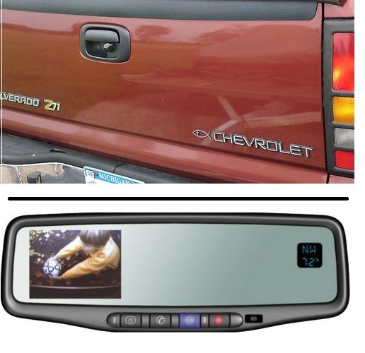 カメラ デジタルカメラ Backup Cam w/ OnStar® Mirror, Temp and Compass, Fits 99-07 (classic)  Silverado, Sierra