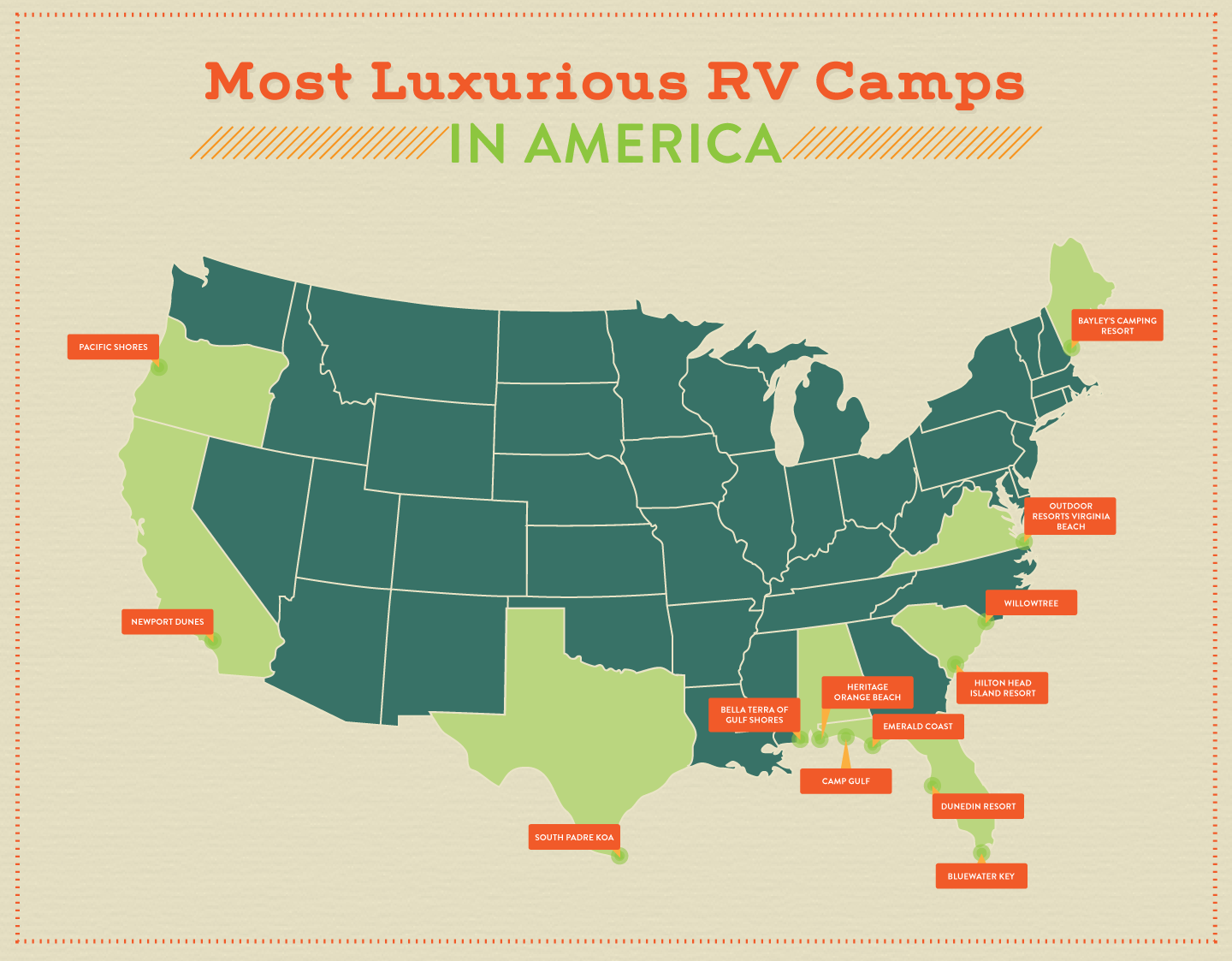 The Most Luxurious RV Camps Across America (with a handy map)